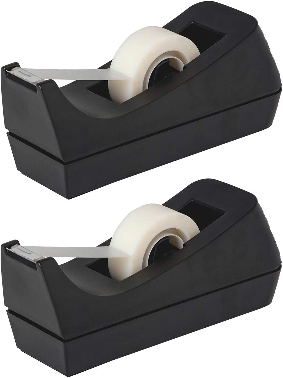 Tape Dispenser Weighted - Desktop Tape Dispenser - Non-Skid Base