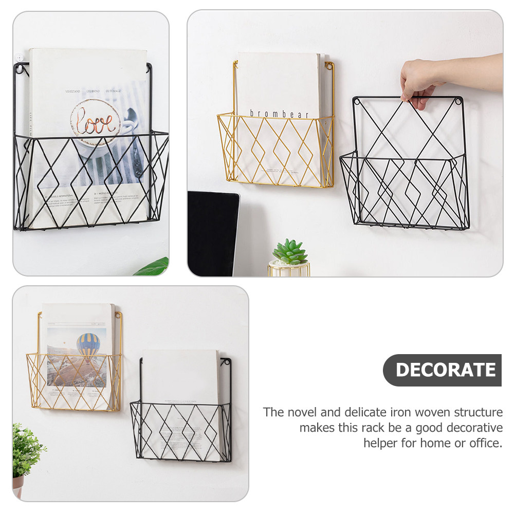 2Pcs Premium Metal Wall File O - Magazine Holder Rack review and price