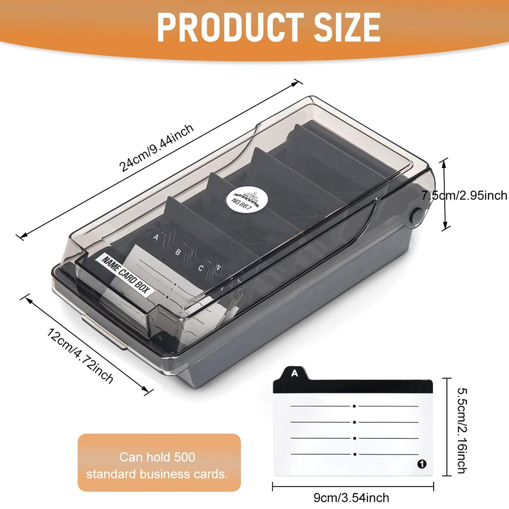 Desktop Business Card Box, Lar - Card Index Box review and price